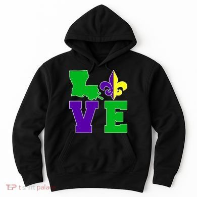 Love Mardi Gras Louisiana Hoodie