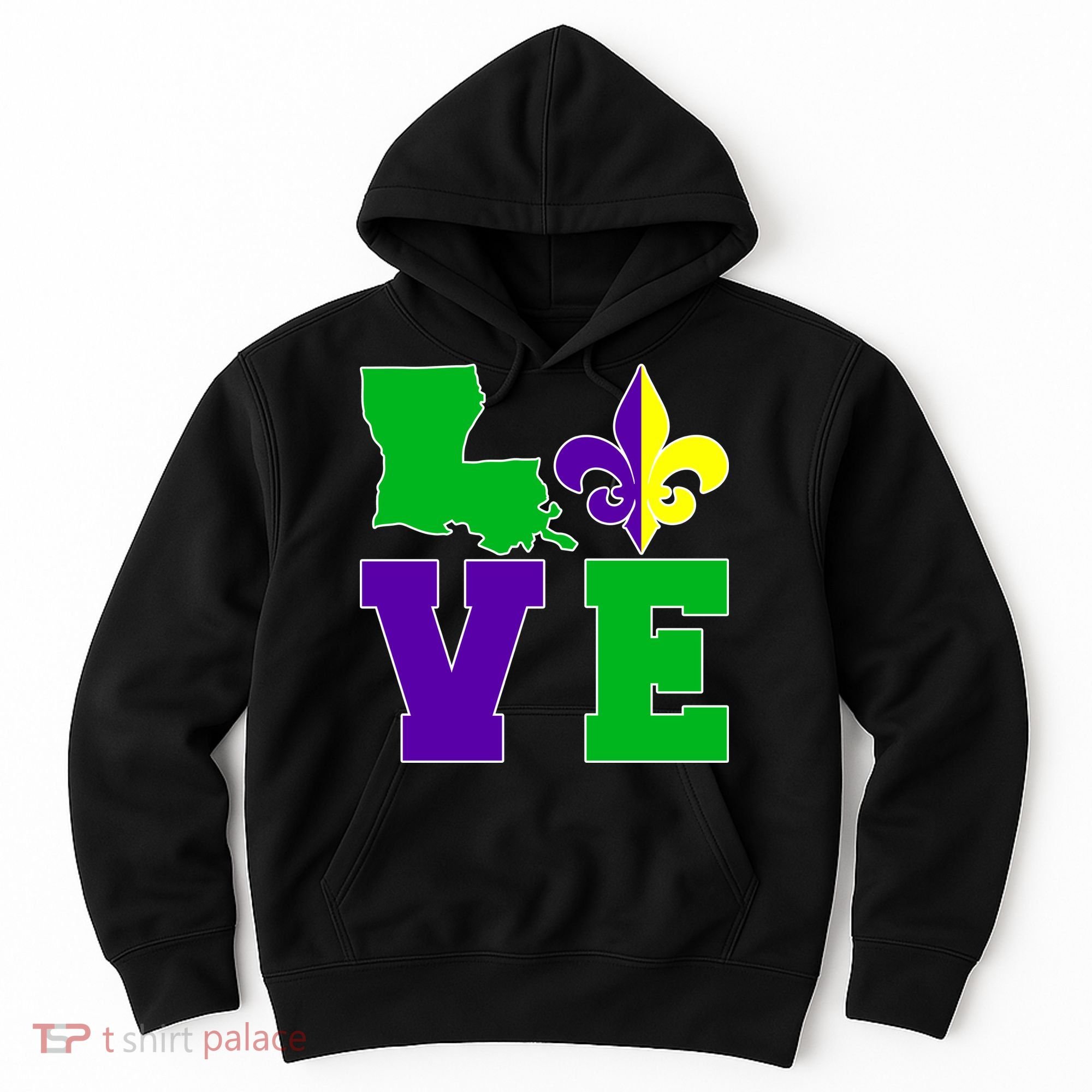 Love Mardi Gras Louisiana Hoodie
