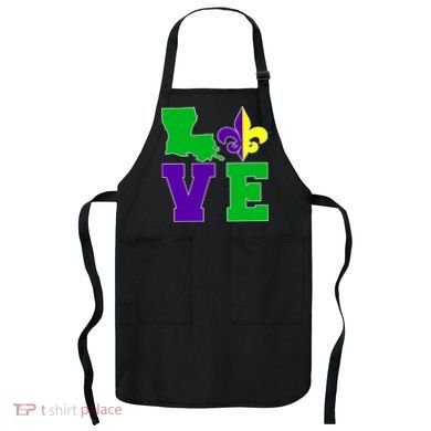 Love Mardi Gras Louisiana Apron