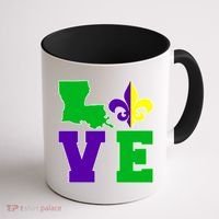Love Mardi Gras Louisiana Coffee Mug thumb 1