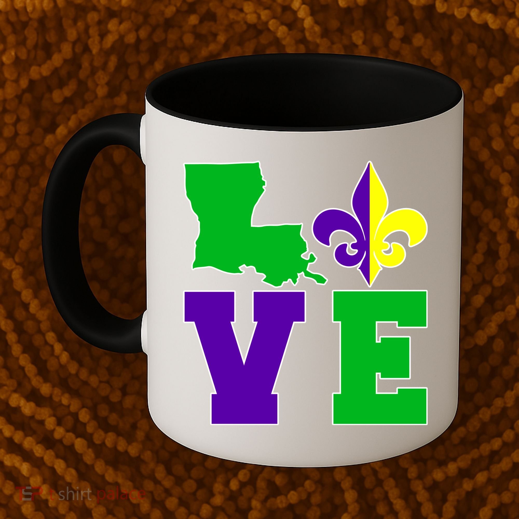 Love Mardi Gras Louisiana Coffee Mug