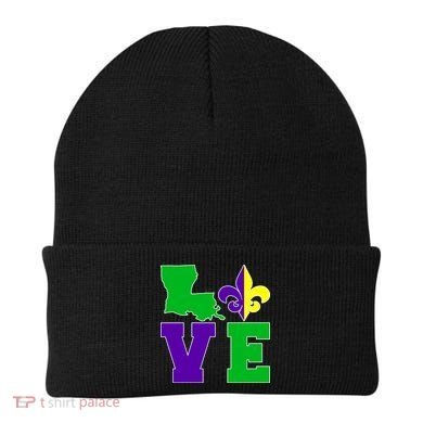 Love Mardi Gras Louisiana Beanie