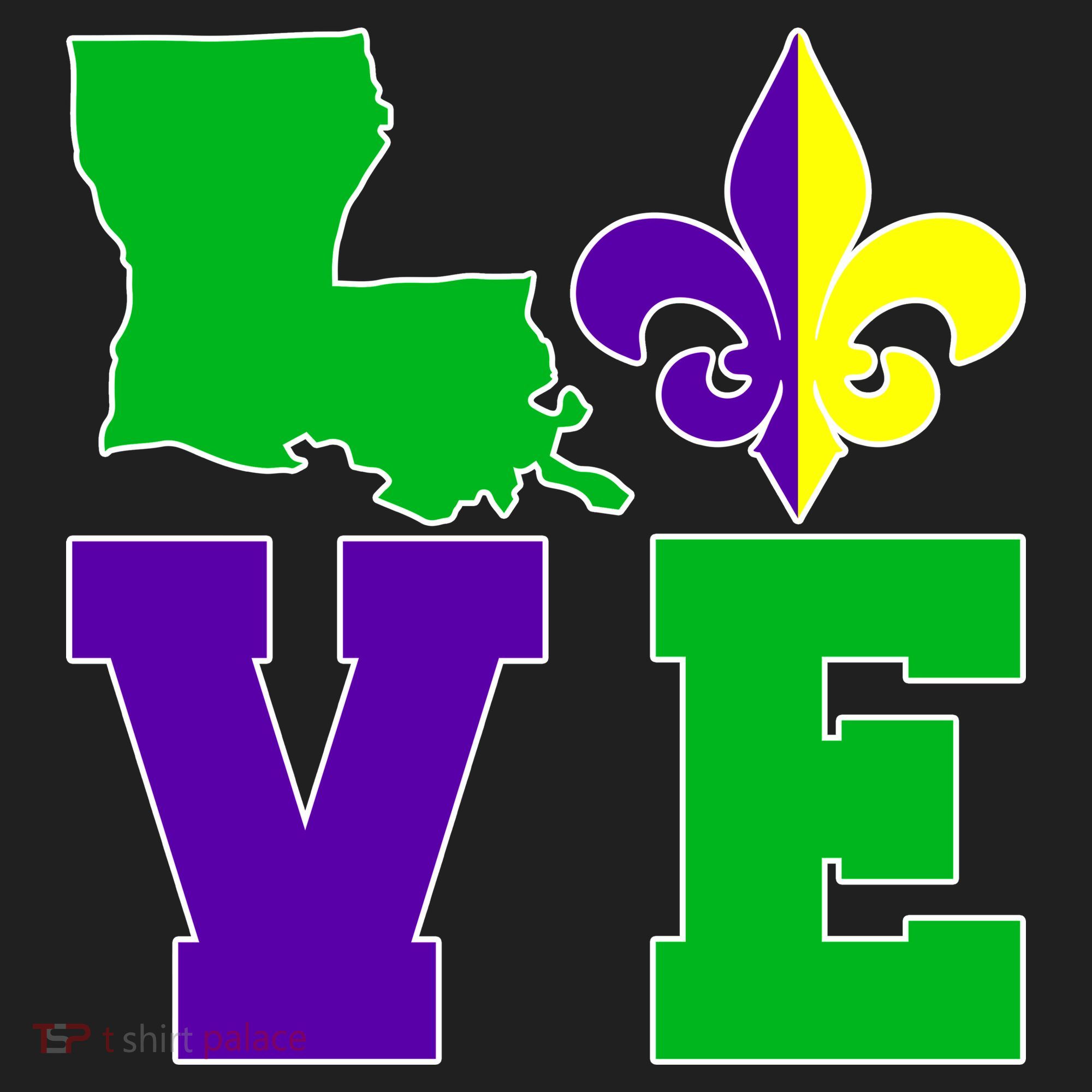 Love Mardi Gras Louisiana Beanie