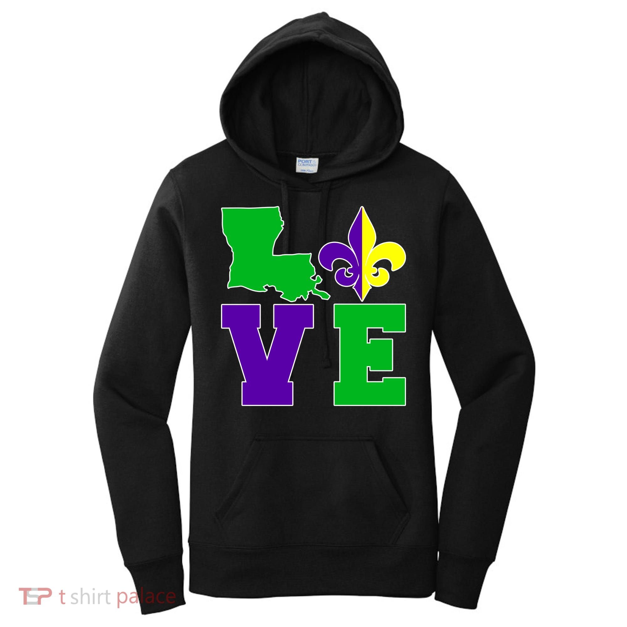 Love Mardi Gras Louisiana Women's Hoodie