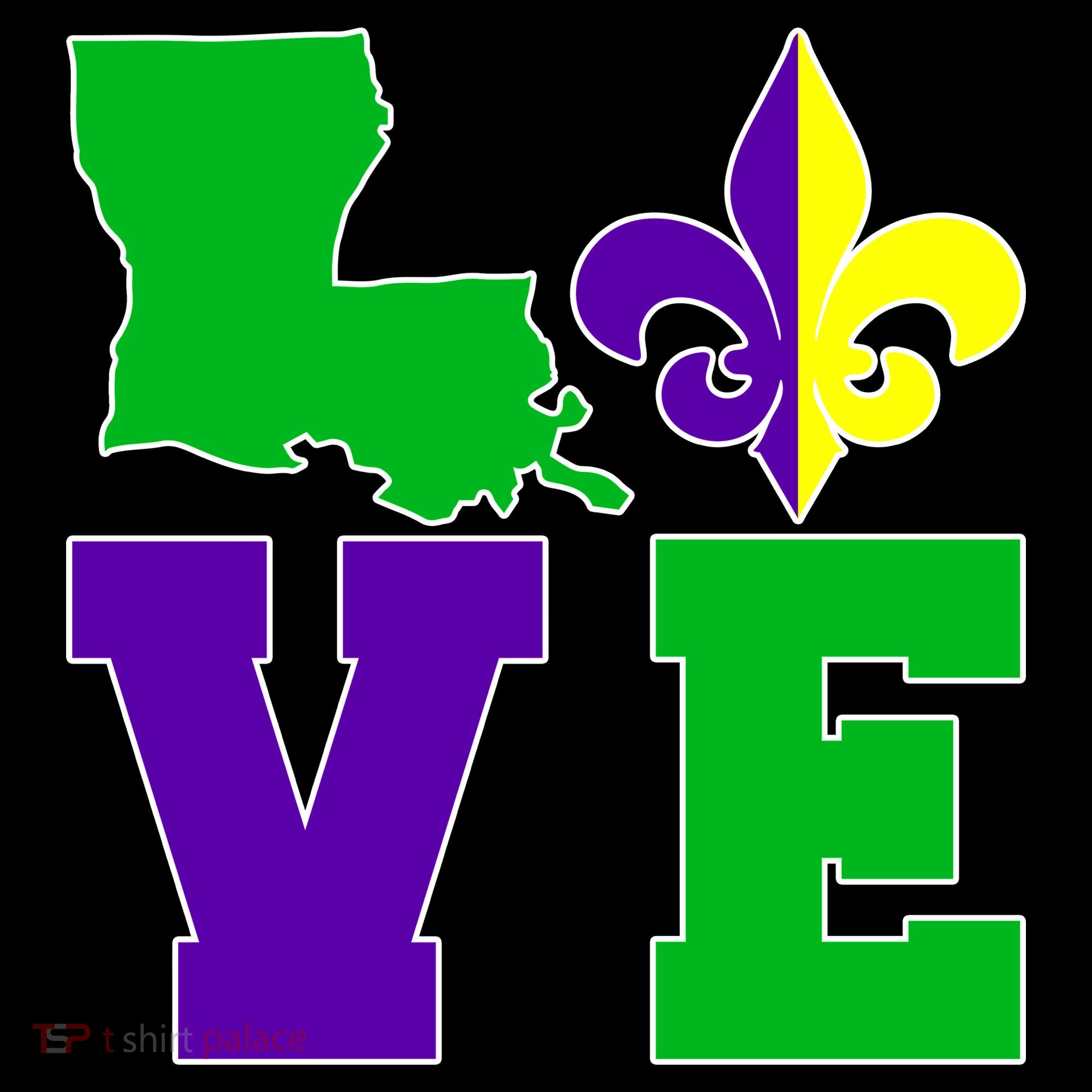 Love Mardi Gras Louisiana Women's Hoodie