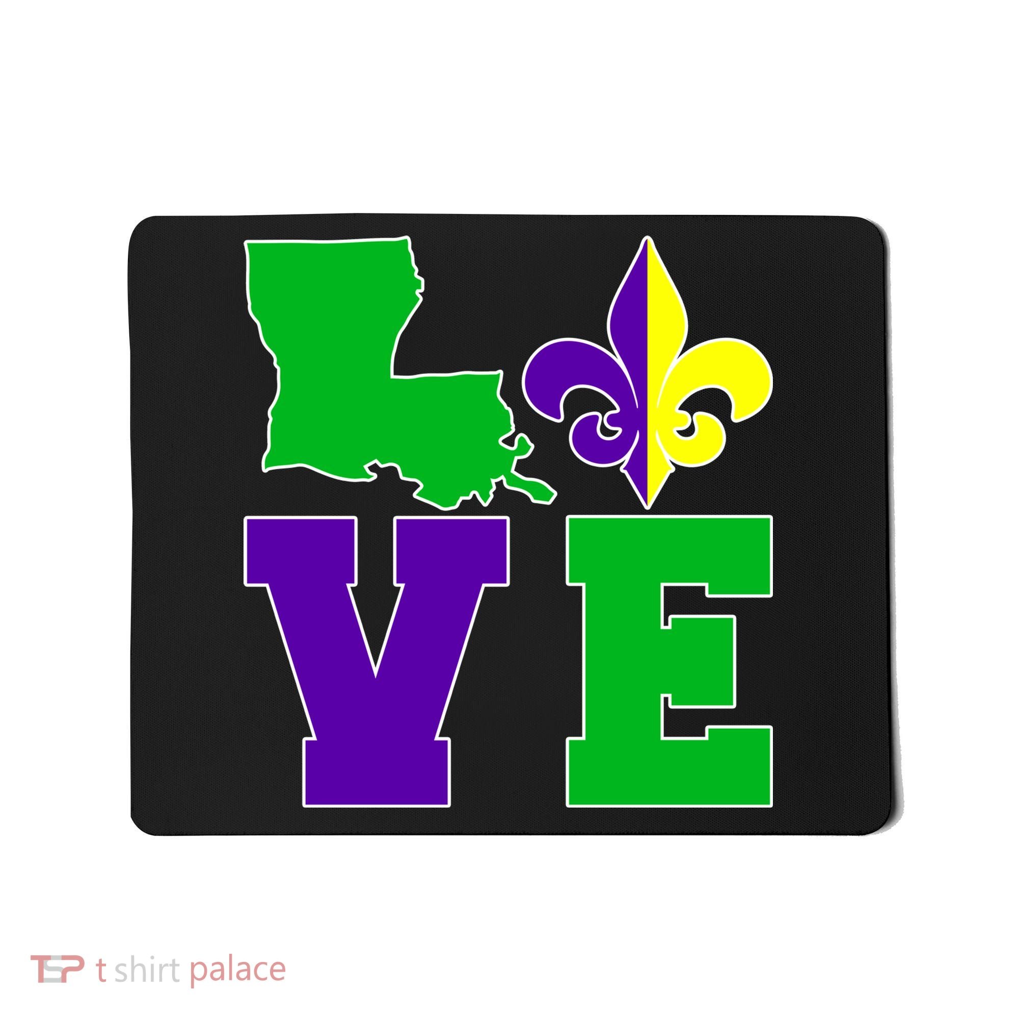 Love Mardi Gras Louisiana Mousepad