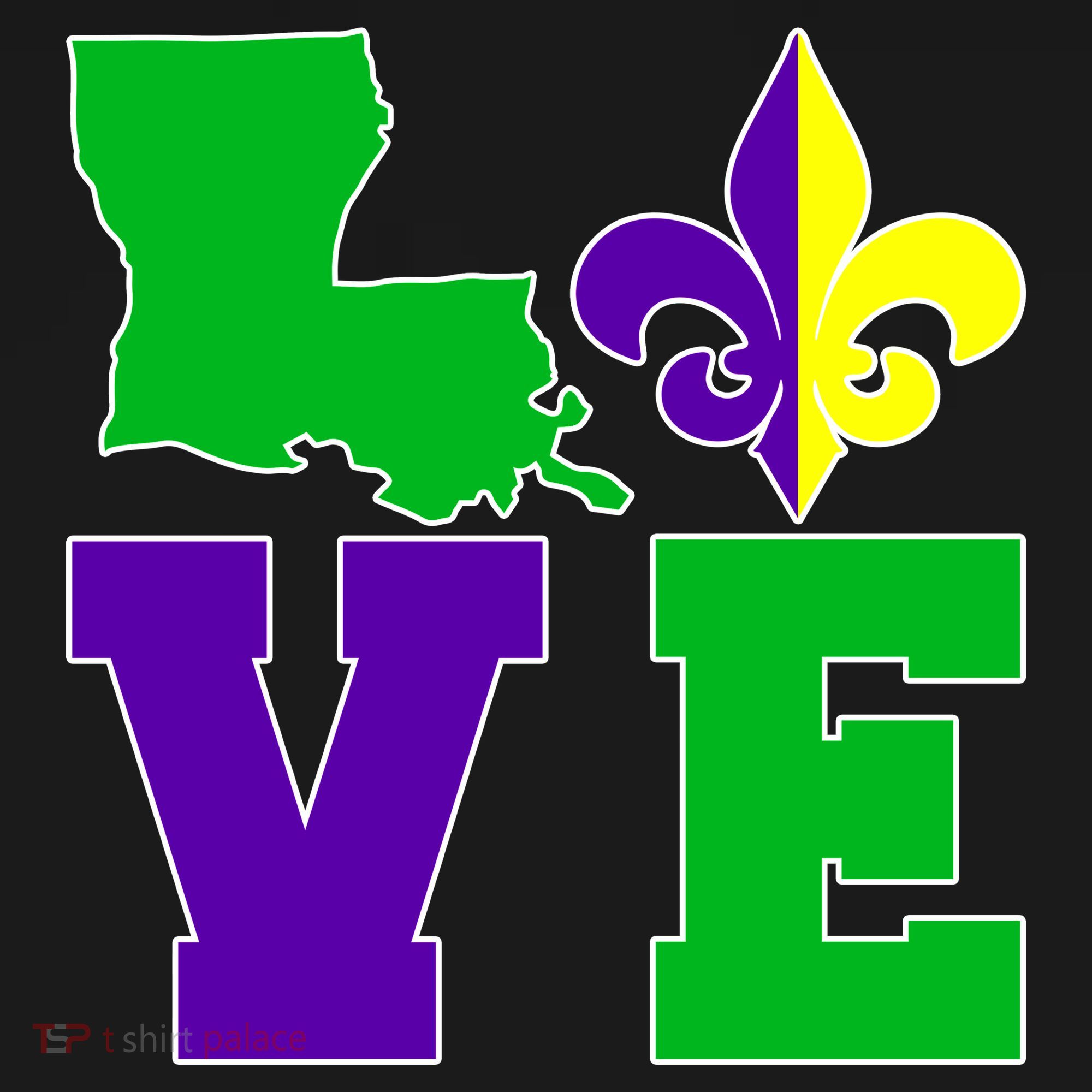 Love Mardi Gras Louisiana Ornament