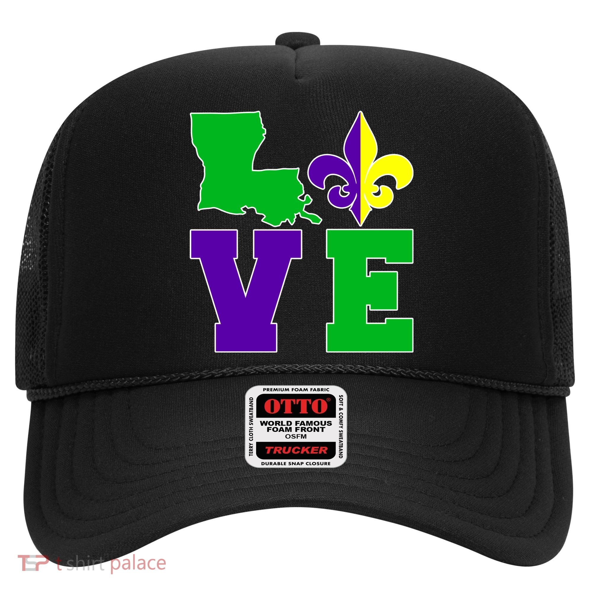Love Mardi Gras Louisiana Hat