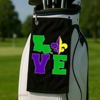 Love Mardi Gras Louisiana Golf Towel thumb 2