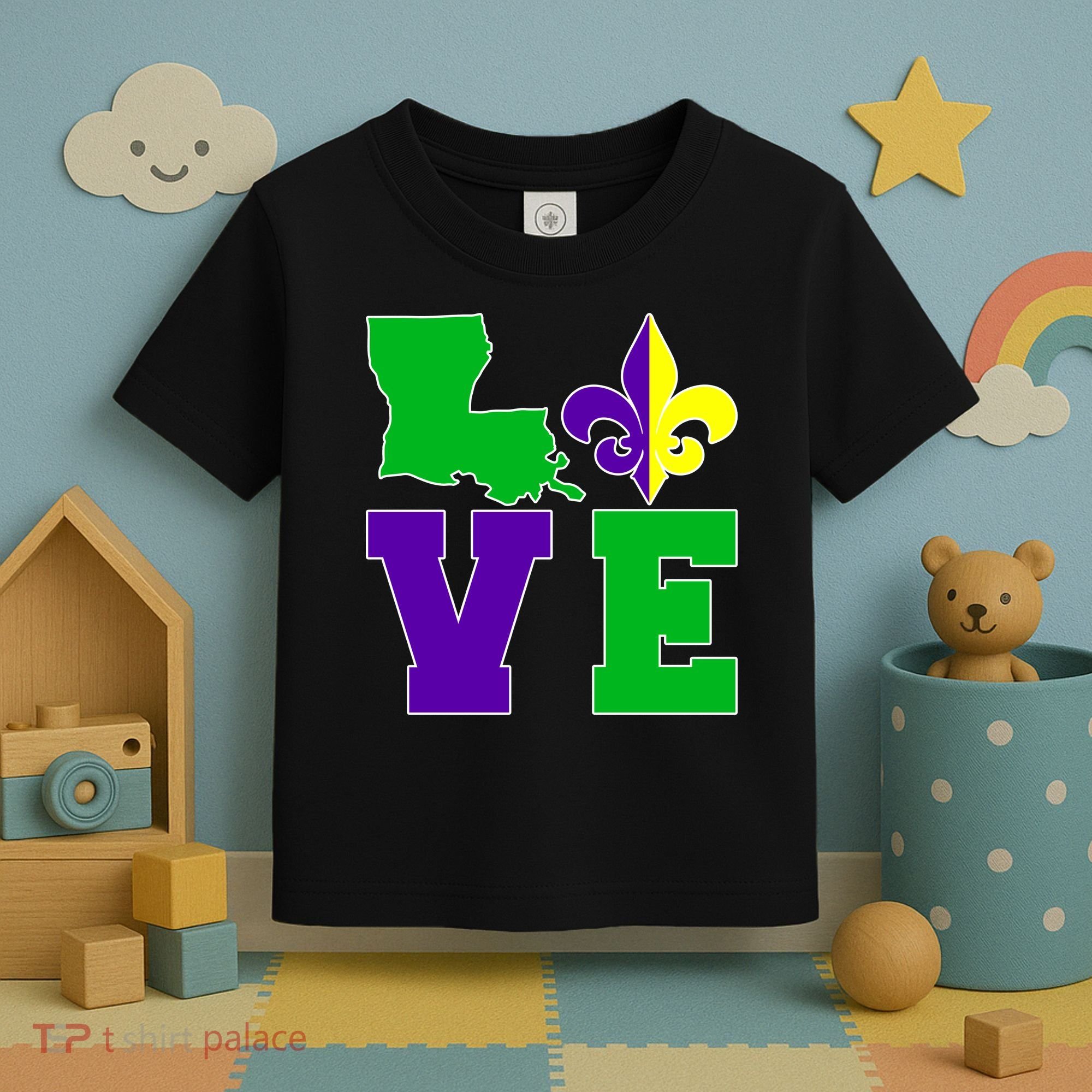 Love Mardi Gras Louisiana Toddler T-Shirt