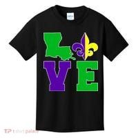 Love Mardi Gras Louisiana Kids T-Shirt thumb 0
