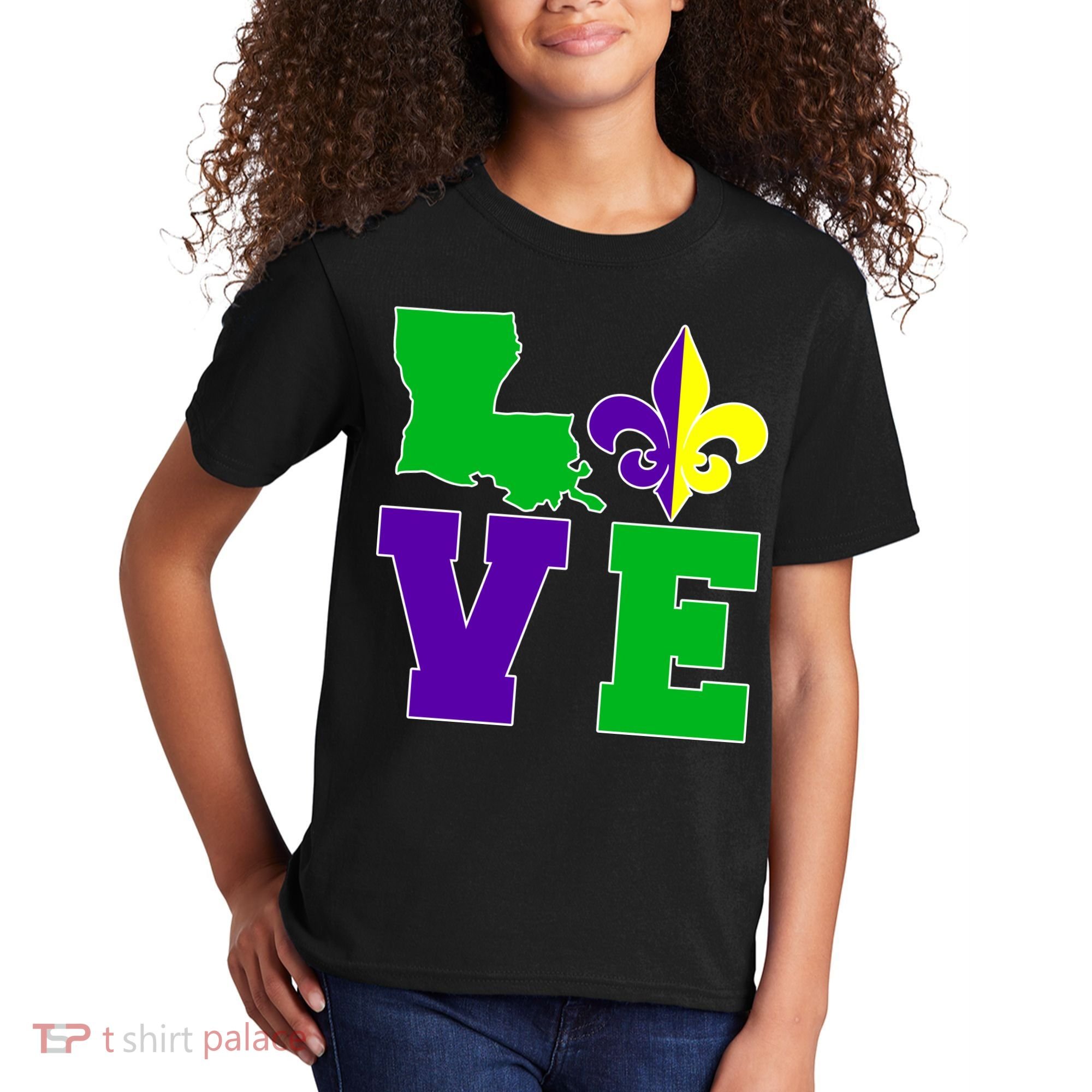 Love Mardi Gras Louisiana Kids T-Shirt