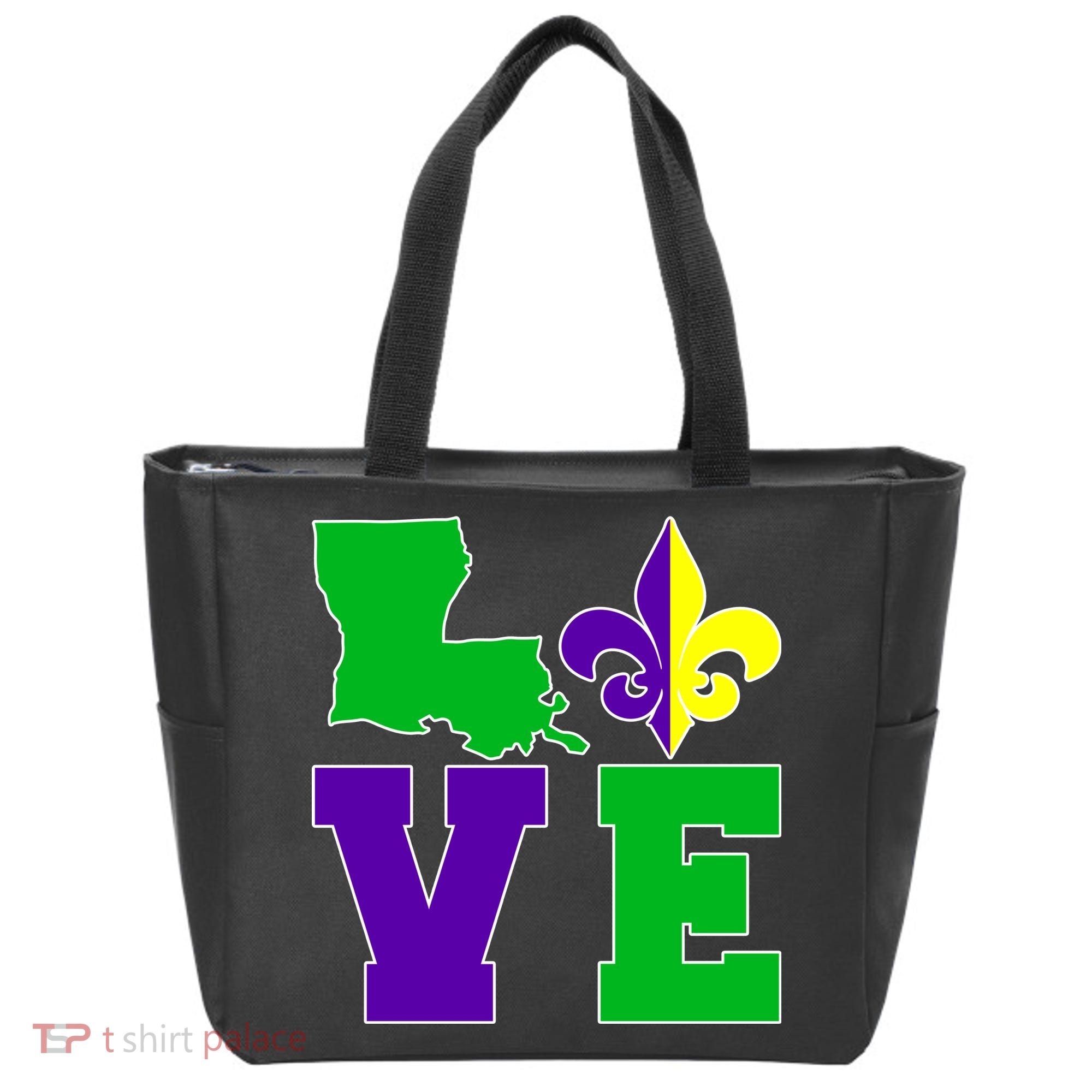 Love Mardi Gras Louisiana Tote Bag