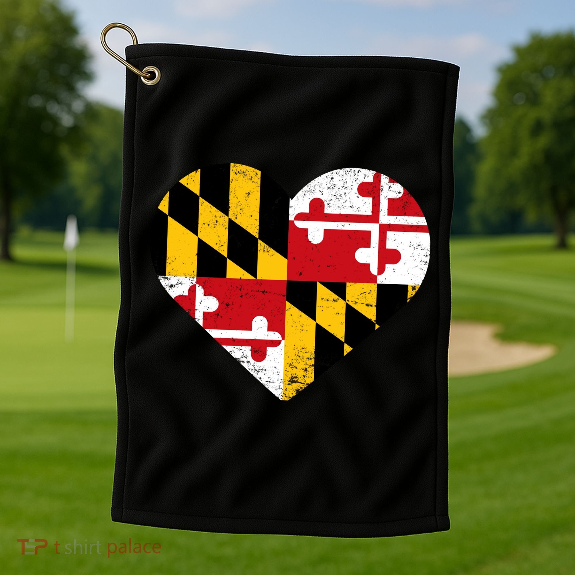 Love Maryland Golf Towel