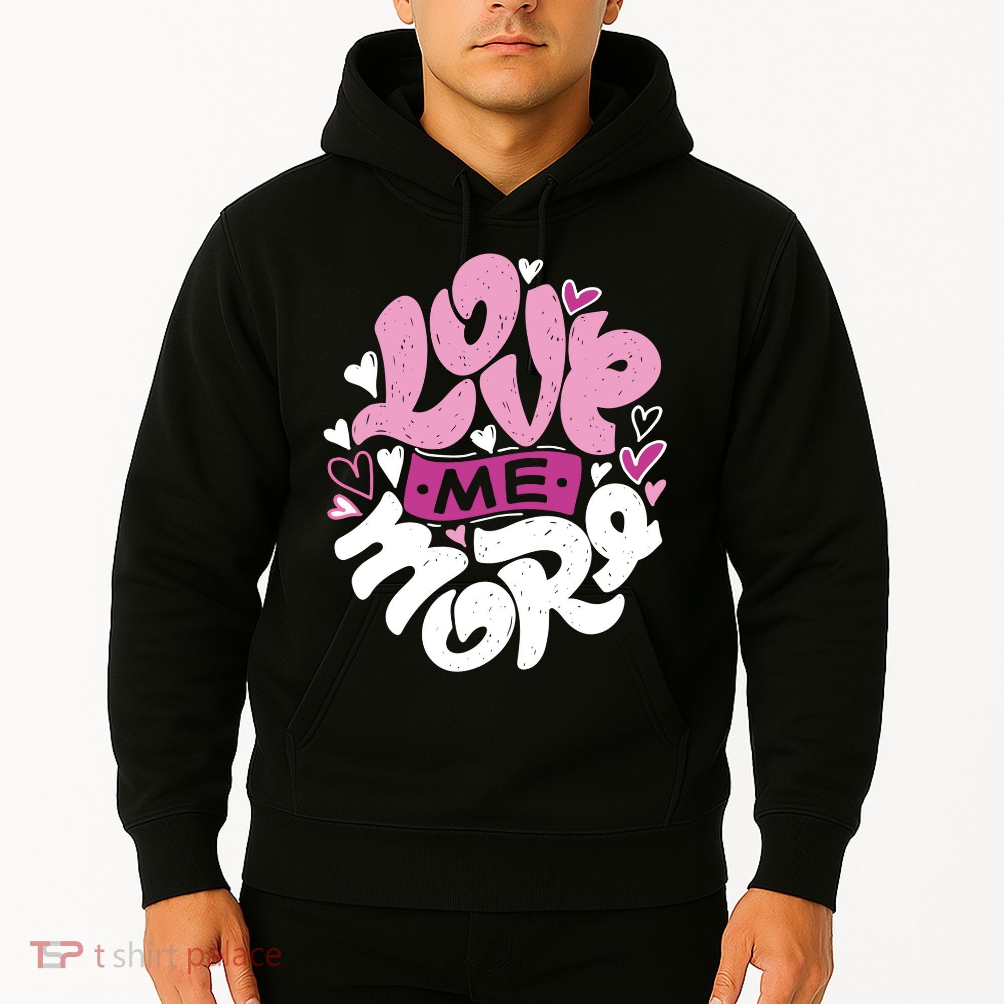 Love Me More Cute Hearts Hoodie