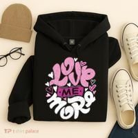 Love Me More Cute Hearts Hoodie thumb 4