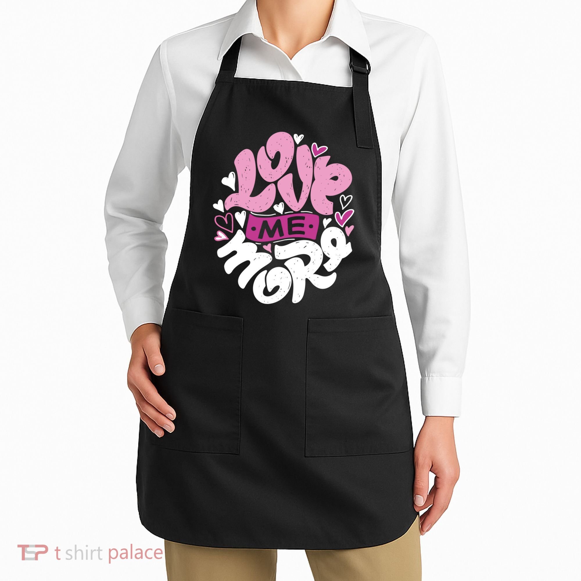Love Me More Cute Hearts Apron