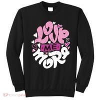 Love Me More Cute Hearts Sweatshirt thumb 0
