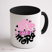 Love Me More Cute Hearts Coffee Mug thumb 1