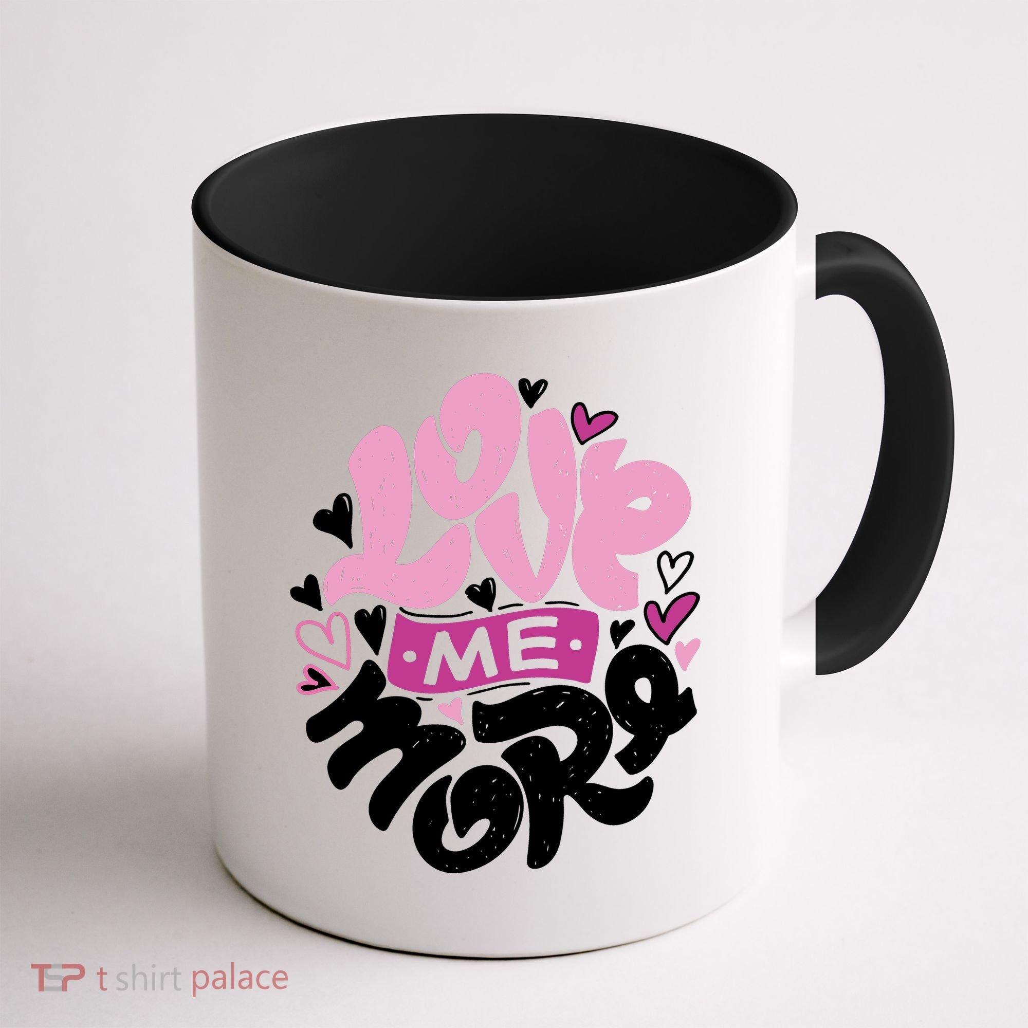 Love Me More Cute Hearts Coffee Mug