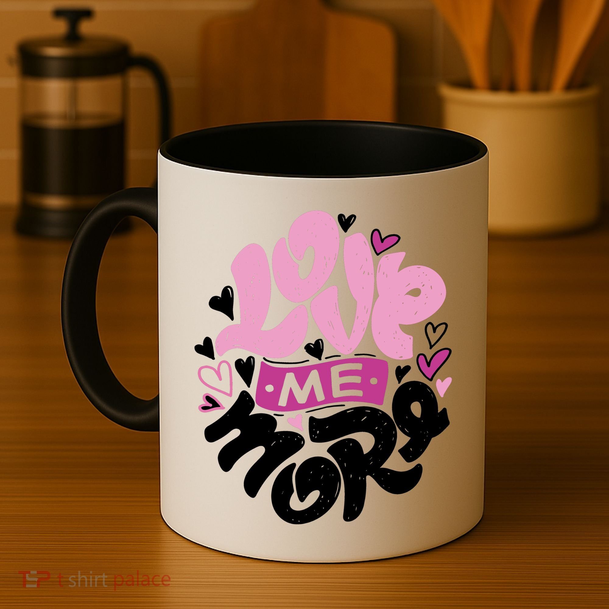 Love Me More Cute Hearts Coffee Mug