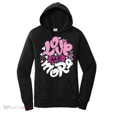 Love Me More Cute Hearts Women's Hoodie