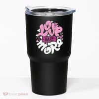 Love Me More Cute Hearts Tumbler thumb 0