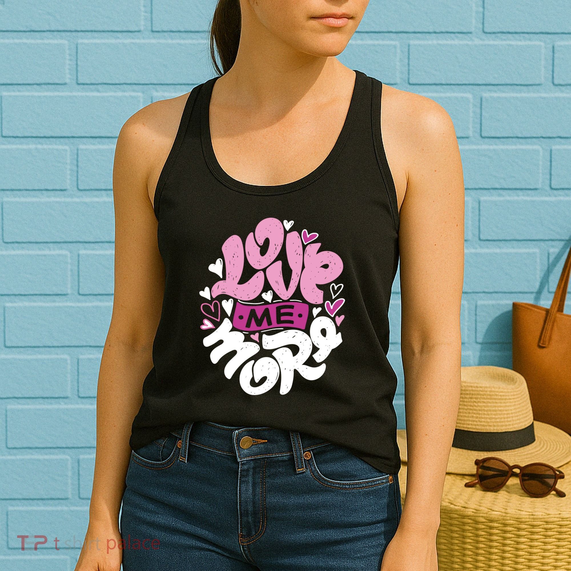 Love Me More Cute Hearts Women's Tank Top