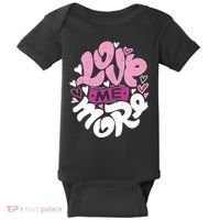 Love Me More Cute Hearts Baby Bodysuit thumb 0