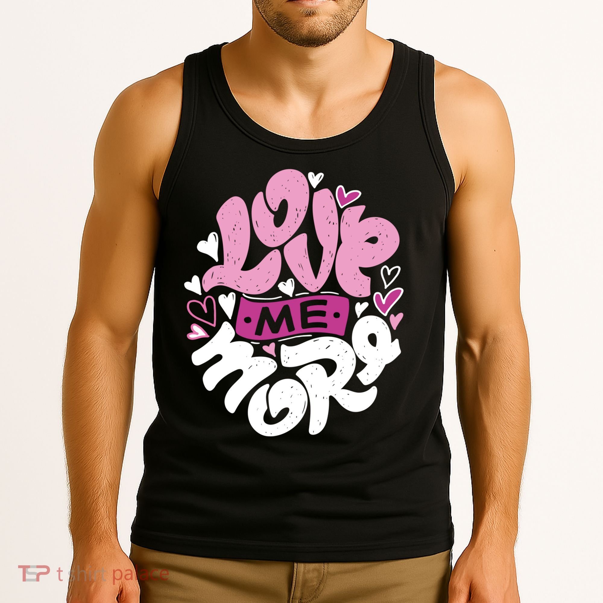 Love Me More Cute Hearts Tank Top