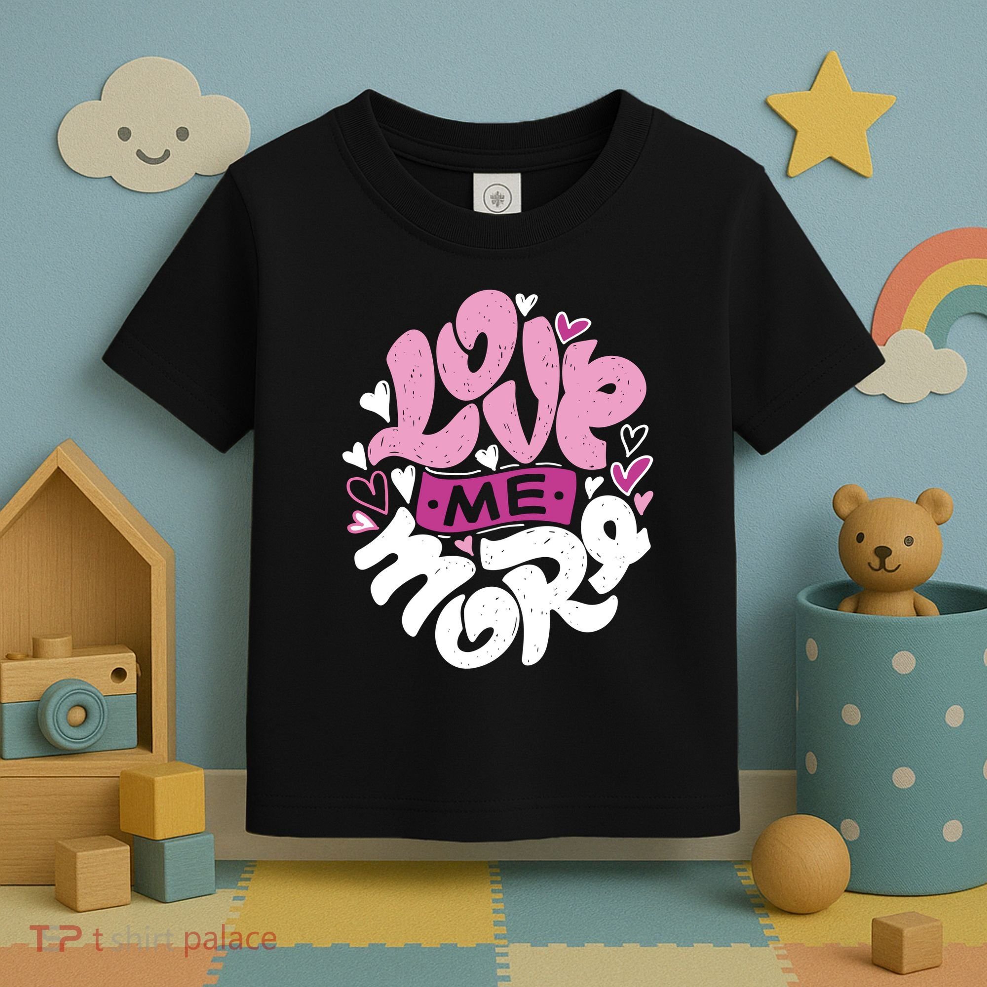 Love Me More Cute Hearts Toddler T-Shirt