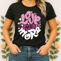 Love Me More Cute Hearts Women's T-Shirt thumb 2