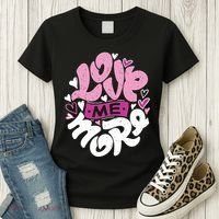 Love Me More Cute Hearts Women's T-Shirt thumb 3