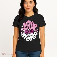 Love Me More Cute Hearts Women's T-Shirt thumb 4