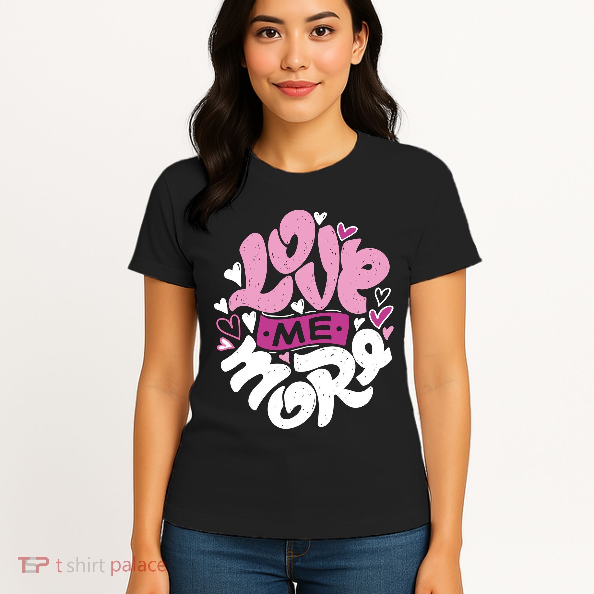 Love Me More Cute Hearts Women's T-Shirt