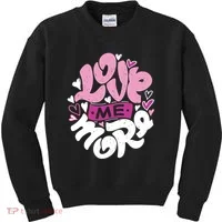 Love Me More Cute Hearts Kids Sweatshirt thumb 0