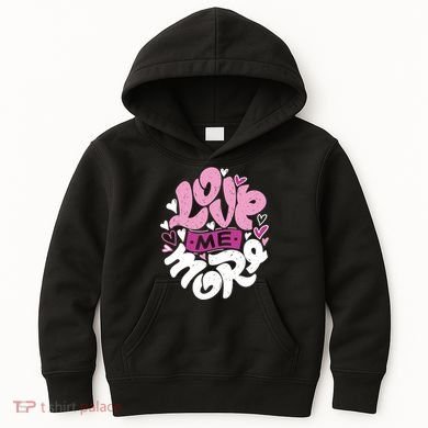 Love Me More Cute Hearts Kids Hoodie
