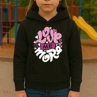 Love Me More Cute Hearts Kids Hoodie thumb 3