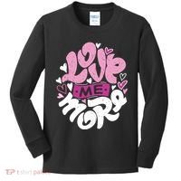 Love Me More Cute Hearts Kids Long Sleeve Shirt thumb 0