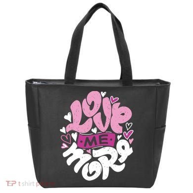 Love Me More Cute Hearts Tote Bag
