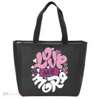 Love Me More Cute Hearts Tote Bag thumb 0