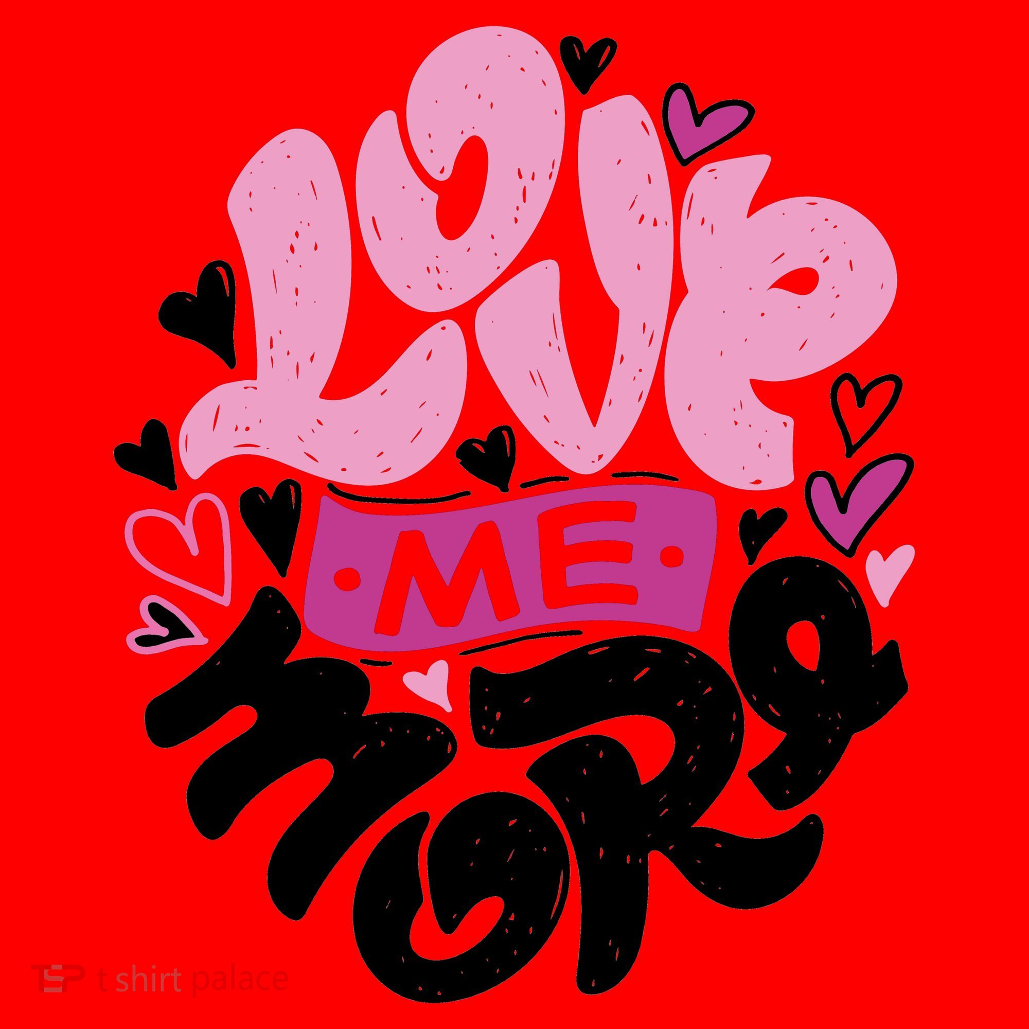 Love Me More Cute Hearts Santa Hat