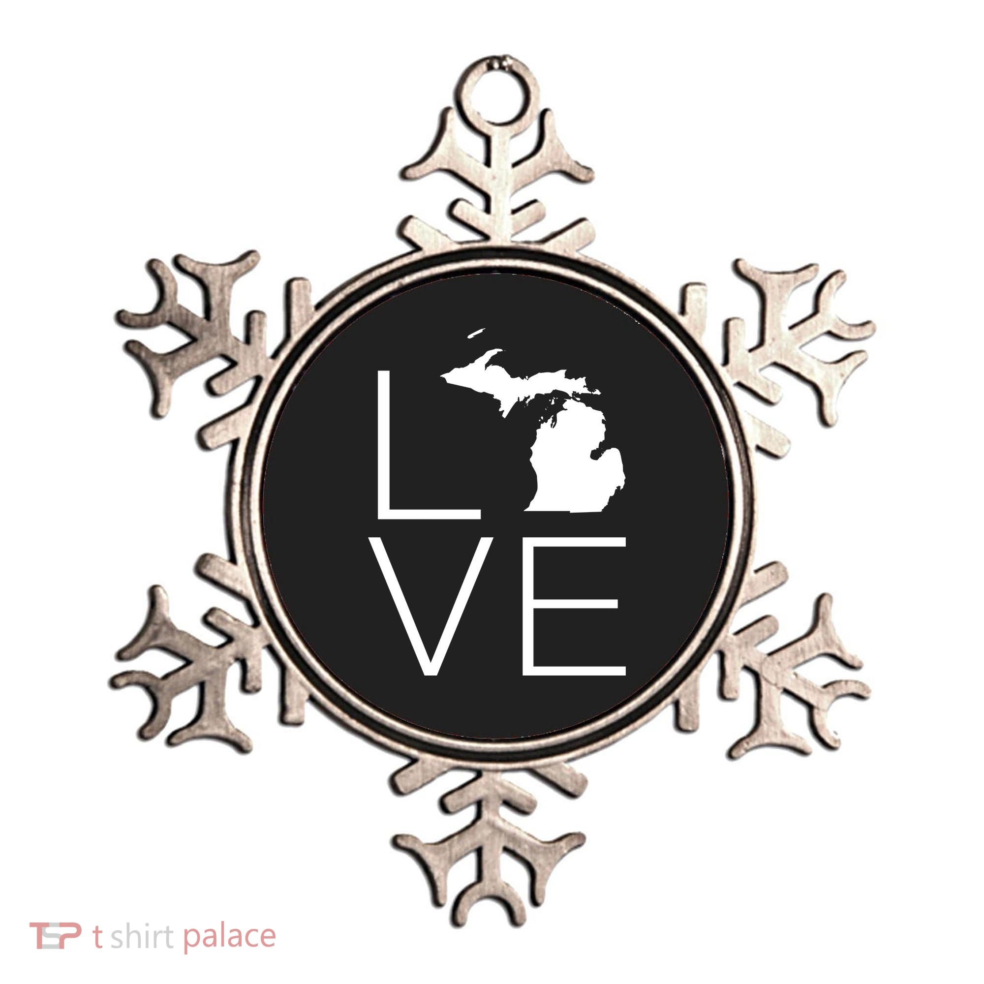 Love Michigan Ornament