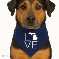 Love Michigan USA-Made Doggie Bandana thumb 1