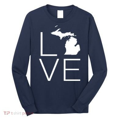 Love Michigan Long Sleeve Shirt