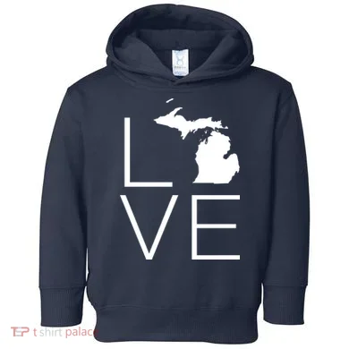 Love Michigan Toddler Hoodie