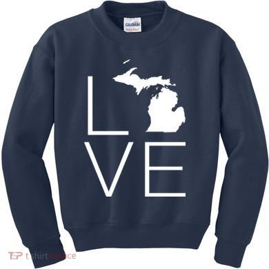 Love Michigan Kids Sweatshirt