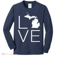 Love Michigan Kids Long Sleeve Shirt thumb 0