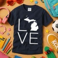 Love Michigan Kids T-Shirt thumb 3