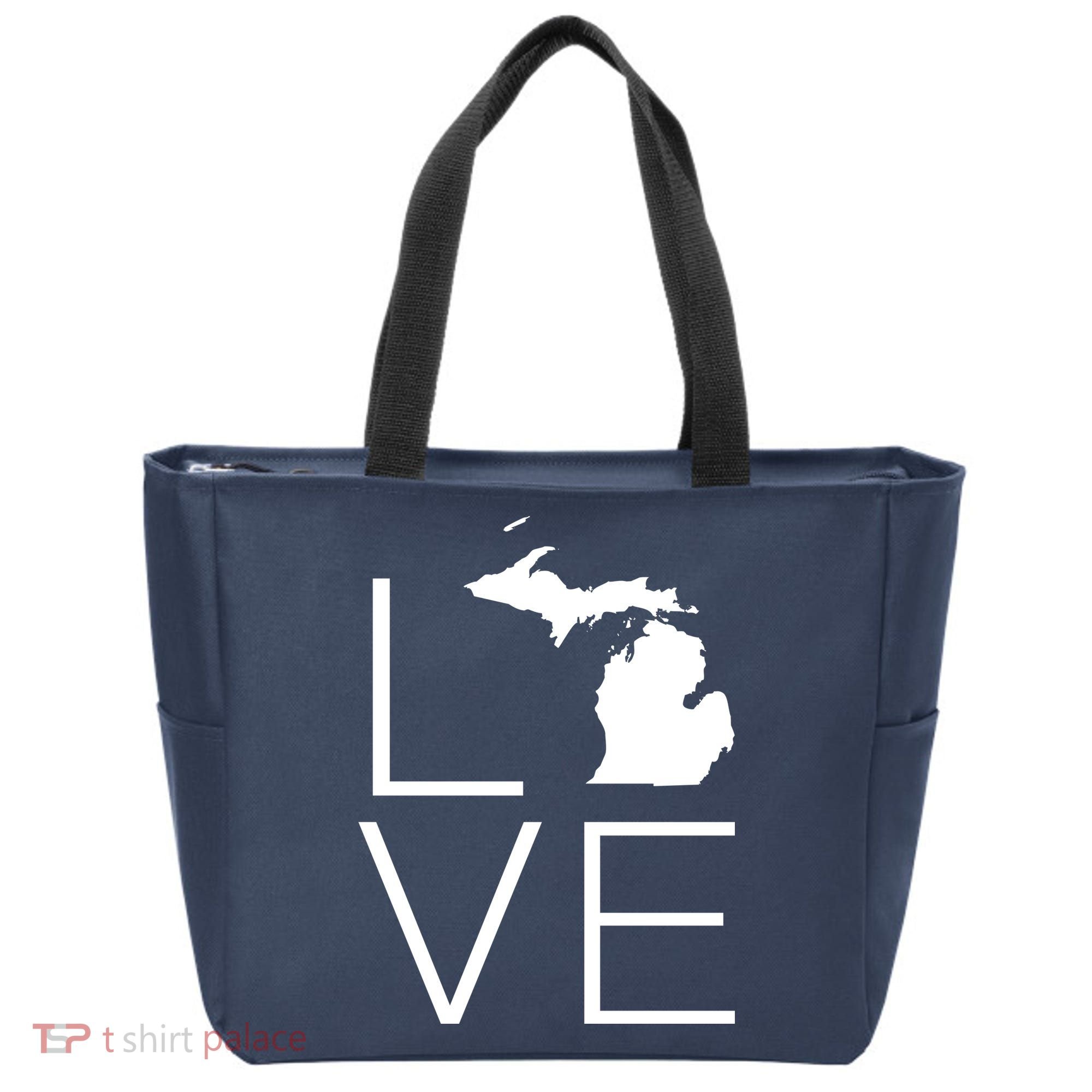 Love Michigan Tote Bag